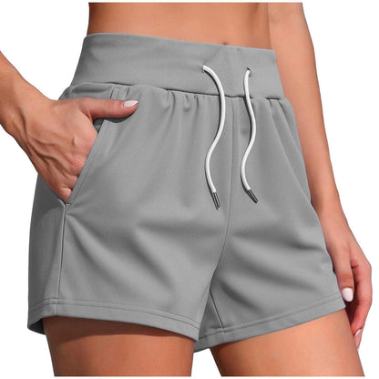 Athletic Shorts for Women Short Summer Lounge Shorts with Pockets Comfy Workout Gym Sweat Short Pants Activewear Gray
