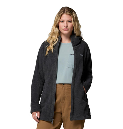 Columbia Women's Benton Springs II Long Hoodie, Charcoal Heather, X-Large