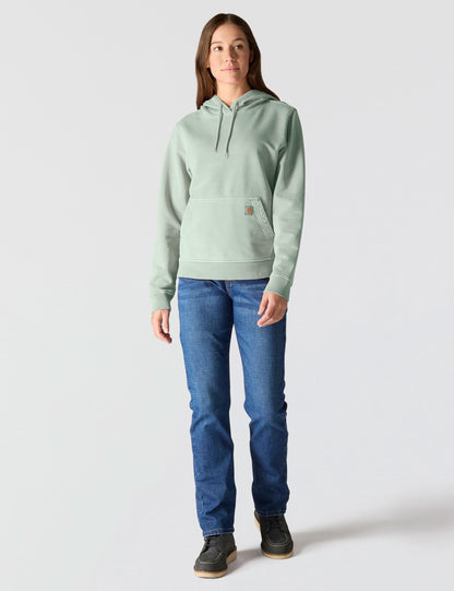 Carhartt Women's Relaxed Fit Midweight Garment Dye French Terry Hooded Sweatshirt, Seabrook, Small