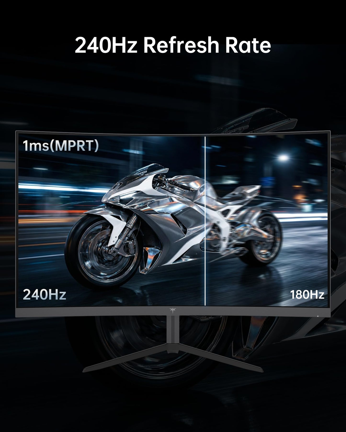 KTC 24 Inch Curved 240Hz Gaming Monitor, FHD 1500R Curved Computer Monitor 1080P, 3000:1 Contrast, Adaptive Sync, HDR, MPRT 1ms, HDMI DisplayPort, Low Blue Light, Tilt, VESA Mount, H24S17P