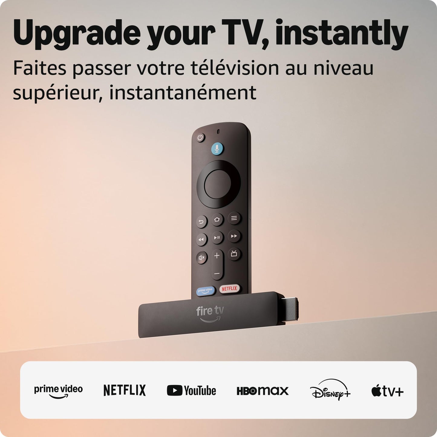 Amazon Fire TV Stick HD (newest model), free & live TV, Alexa Voice Remote, powered by the TV, effortless setup