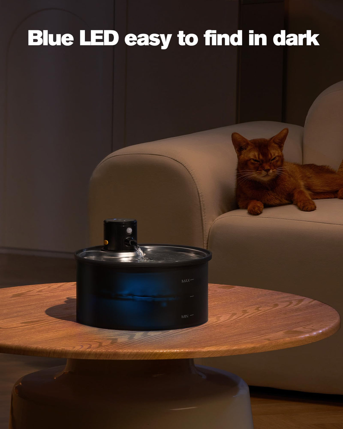 VKIMISS Wireless Cat Water Fountain: 108oz/3.2L Automatic Pet Water Dispenser - Battery Operated, Motion Sensor, Suitable for Multiple Cats and Dogs