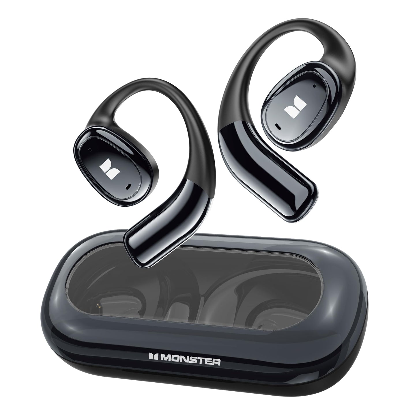 Monster Wireless Earbuds Open Ear AC311, Bluetooth 5.4 Open Ear Headphones, Up to 30 Hours Playtime Bluetooth Ear Earphones with Stereo Sound, Touch Control and IPX5 Waterproof Open Ear Buds