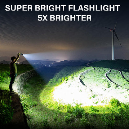 AKNEAR Rechargeable LED Flashlight 99000 High Lumens Super Bright (1 Pack)