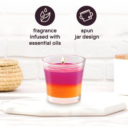 Glade Scented Candle, 2-in-1 Vanilla Passionfruit and Hawaiian Breeze, 1-Wick Candle, Air Freshener Infused with Essential Oils for Home Fragrance, 1 Count