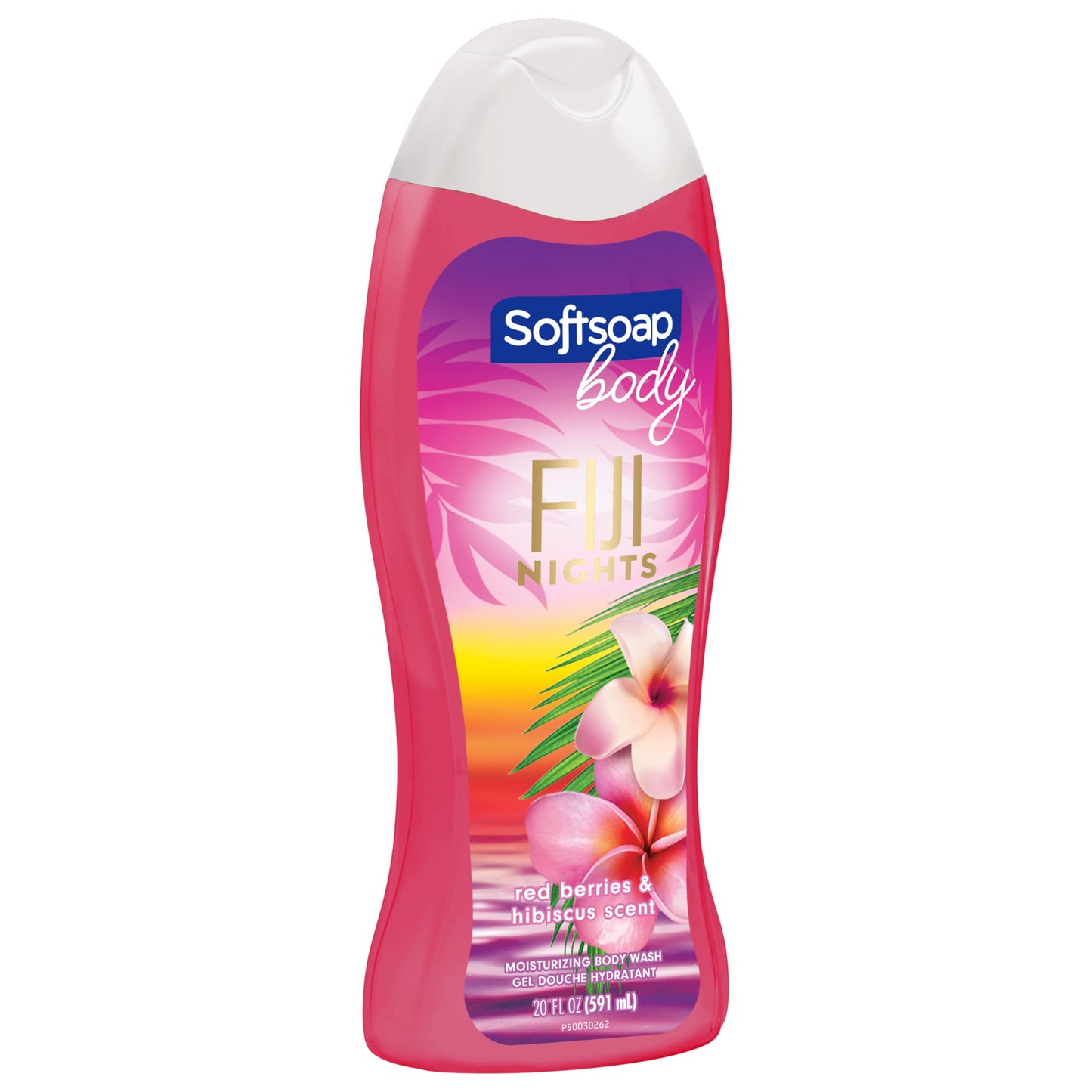 Softsoap Fiji Night Body Wash, Red Berries and Hibiscus Scent, 591 mL (Pack of 4)