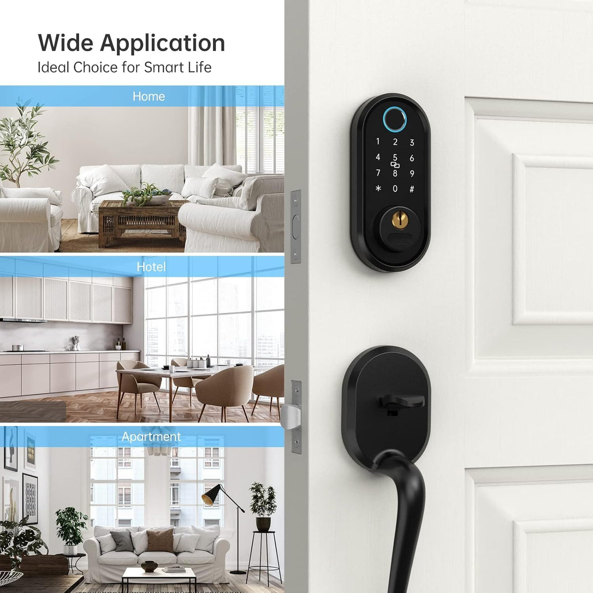 Front Door Lock and Handle Set, Firstriver Keyless Entry Door Lock