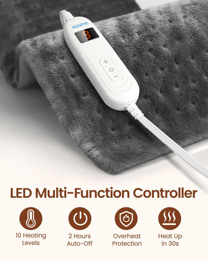 RENPHO Heating Pads Electric, 24"X12" Heat Pad Moist and Dry Heat