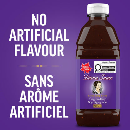 Diana Ginger and Soy BBQ Sauce, 1 Bottle, for Marinating Meats and Easy Grilling, 500 mL