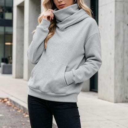 Plus Size Hoodie Hoodies for Women Oversized Balaclava Hoodie Mask Pullover Tops with Kangaroo Pocket Windproof Face Cover Sweatshirt Gray S