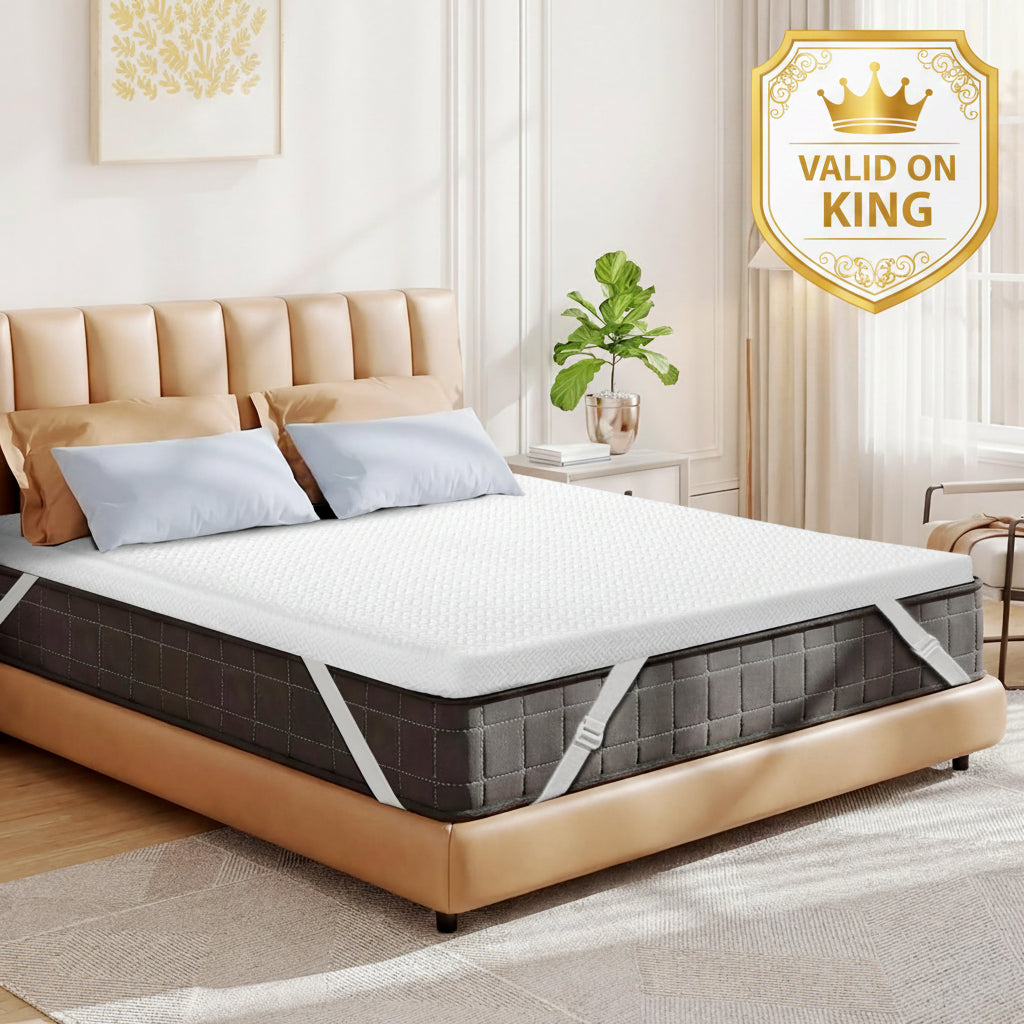 Czpalo 3 Inch Gel Memory Foam Mattress Topper King, Cooling Mattress Topper with Removable & Washable Cover, CertiPUR-US Certified