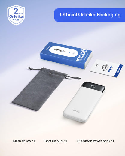 10000mAh Power Bank with Built-in Cables & LED Display | 6 Outputs 3 Inputs Portable Charger,USB-C Battery Pack Compatible with iPhone, Samsung Galaxy, Google Pixel, iPad & More