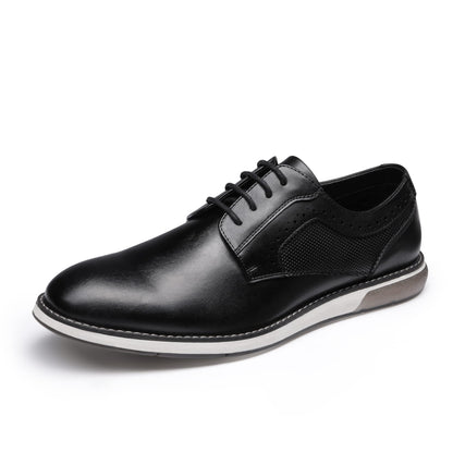 Bruno Marc Men's Casual Dress Sneaker Shoes Wide Business Formal Derby Plain Toe Oxfords Crossflex GentEdge,Size 10.5W,Black,SBOX223MWIDE