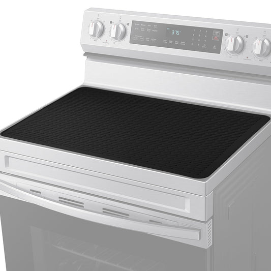 Stove Top Cover for Electric Stove, Silicone Glass Cooktop Protector, 28"x20" Stove Mat, Cooktop Protector, Heat Resistant Range Ceramic Stove Top Covers Mat, Dish Drying Mat XL (Black, 28" x 20")