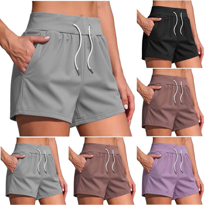 Athletic Shorts for Women Short Summer Lounge Shorts with Pockets Comfy Workout Gym Sweat Short Pants Activewear Gray