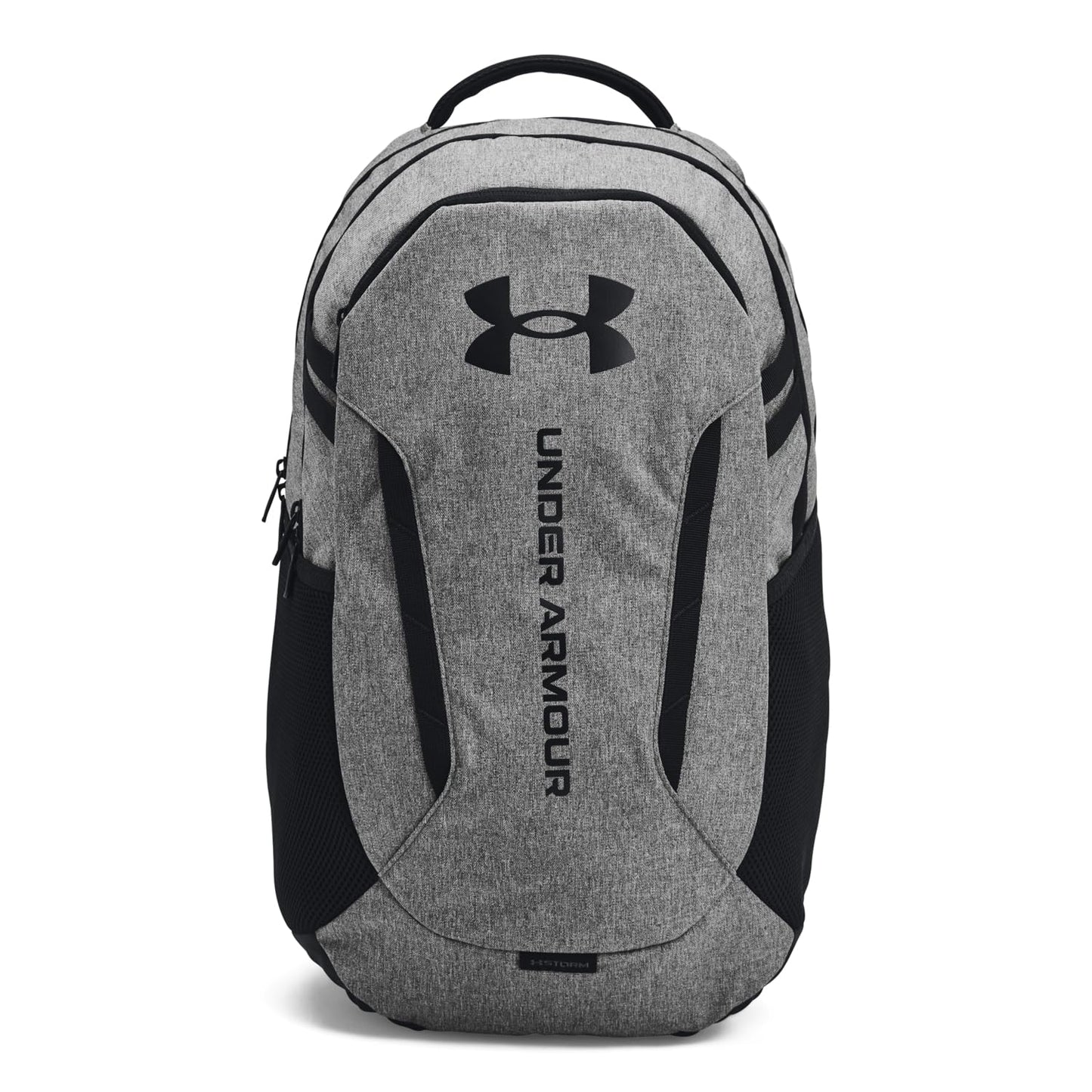 Under Armour Unisex-Adult Hustle 6.0 Backpack , (026) Castlerock Full Heather / Black / Black , One Size Fits Most