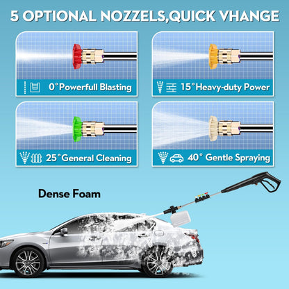 Electric Pressure Washer, 4500PSI High Pressure Washer with 23ft Outlet Hose & 4 Quick Nozzles, 2.8GPM Power Washer with Soap Cannon, Great for Cleaning Car, Siding, Driveways, Fencing