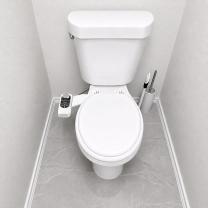 SAMODRA Non-Electric Bidet Attachment for Toilet – Self-Cleaning Dual Nozzle (Frontal & Rear Wash), Adjustable Water Pressure, Fits Most Toilets, Easy Installation (Classic Black/Silver)