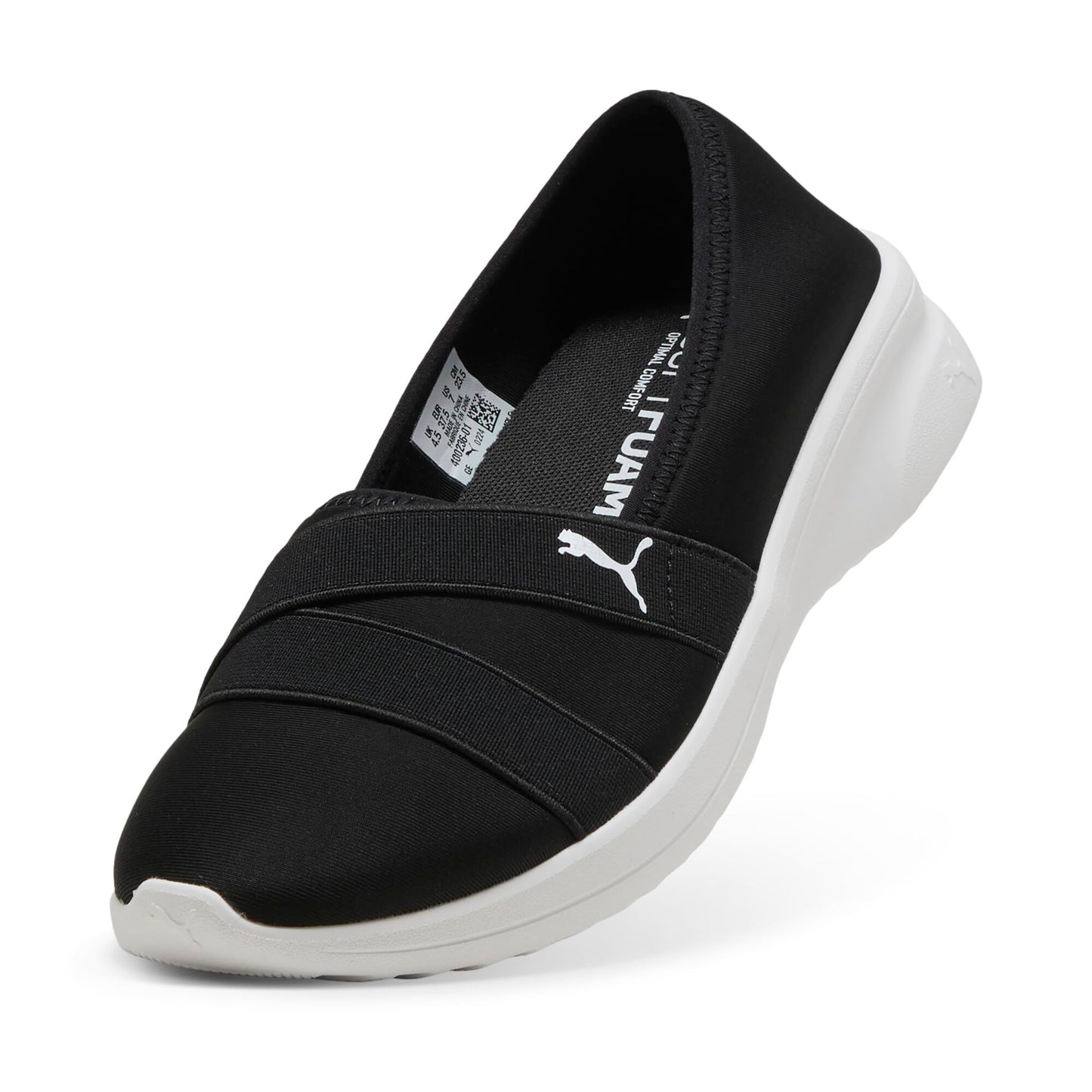 Puma Women's Adelina 2 Sneaker Ballet Flat, Black/White, 9