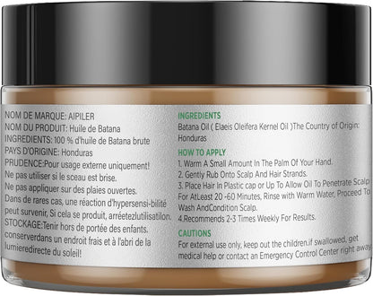 Batana Oil Paste for Radiant Hair: 100% Unrefined and Pure from Honduras for Everyday Hair Care 120ml