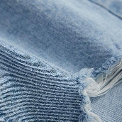 Women's Ripped High Waisted Distressed Denim Shorts Fashion Frayed Raw Hem Casual Summer Jeans Shorts