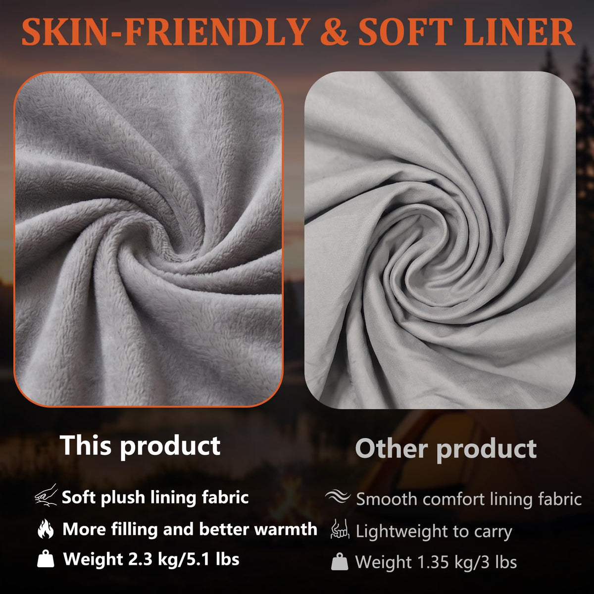 SWTMERRY Sleeping Bag for Adults, Cold Weather & Warm Plush Fleece-Lined Interior - Portable Waterproof Windproof with Compression Sack for Camping Hiking Traveling Indoor & Outdoor