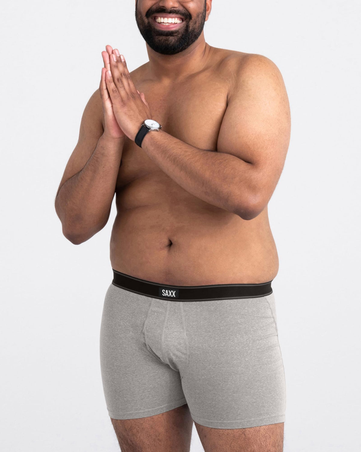 SAXX Underwear Co. Men's Daytripper Comfort Stretch Boxer Brief Fly 7-Pack, Black/Grey/Navy, Medium