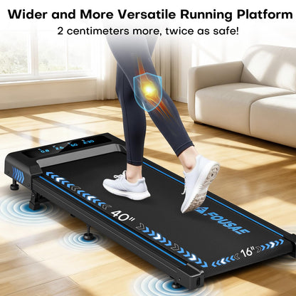 FOUSAE Walking Pad Treadmill with 9% Incline, 4-in-1 6.2MPH Treadmill for Home with Full Screen LED Display, 2.5HP Brushless Motor, 330 LB Weight Capacity, 12 HIIT Programs, Magnetic Remote Control