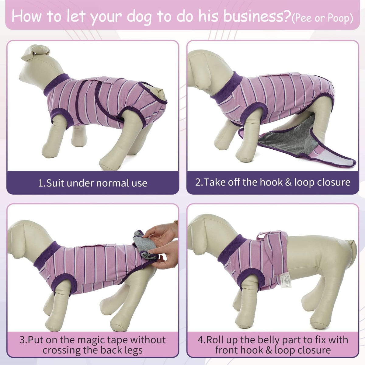 Kuoser Recovery Suit for Dogs, Female Male Dog Onesie for Spay Neuter, Anti Licking Dog Surgery Recovery Suit Soft Dog Bodysuit for Small Medium Large Dogs, Substitute E-Collar & Cone