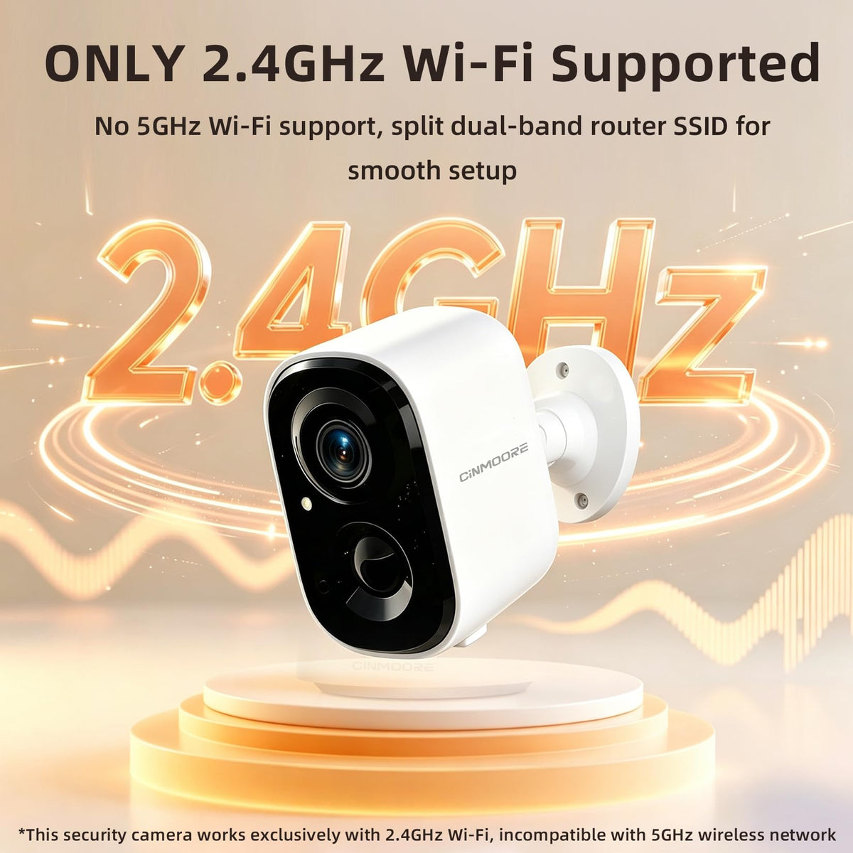 2.5K Wireless Magnetic Home Security Cameras Outdoor WiFi, Non-Subscription AI Person Detection, 4MP Color Night Vision, Full Duplex 2-Way Audio