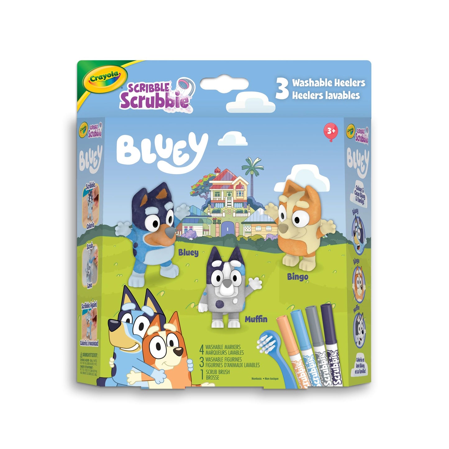 3ct Scribble Scrubbie, Bluey