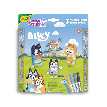 3ct Scribble Scrubbie, Bluey