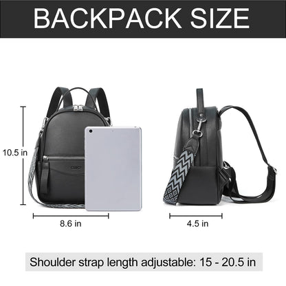 CLUCI Backpack Purse for Women Fashion Leather Small Backpacks Mini Ladies Shoulder Backpack Convertible Handbags