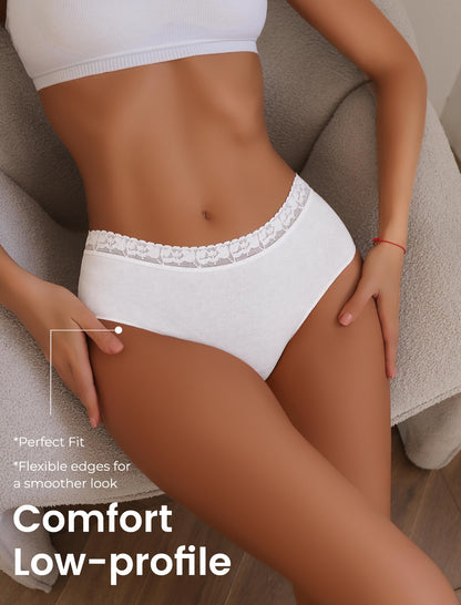 READY TO LOVE Cotton Underwear Womens Panties Ladies Bikini Clothing 6 Pack