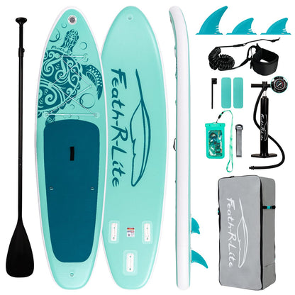 FEATH-R-LITE Inflatable Stand Up Paddle Board with Beginner SUP Accessories