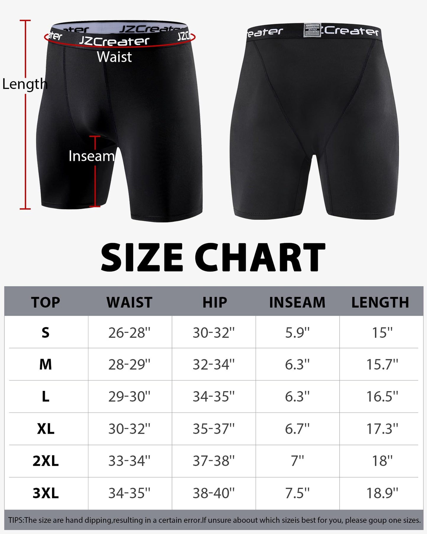 5 Pack Mens Compression Shorts with Pocket, Spandex Running Short Baselayer