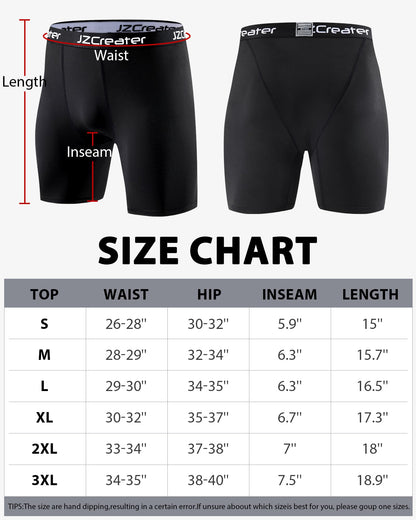 5 Pack Mens Compression Shorts with Pocket, Spandex Running Short Baselayer