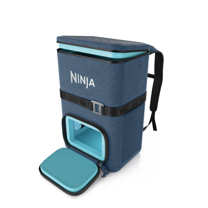 Ninja FrostVault™ Go 36-Can Backpack Cooler, Dry Storage, Lakeshore Blue