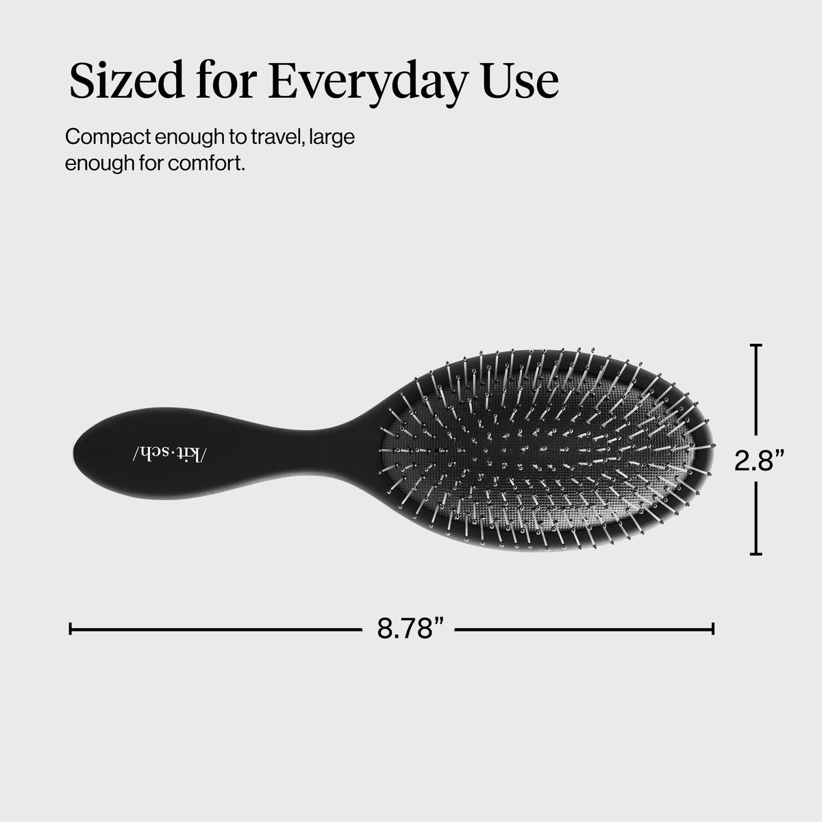 Kitsch Wet Dry Brush Detangler, Hair Brush for Women - Flexi Black