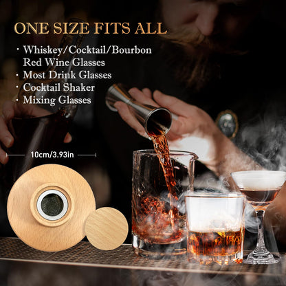 Fathers Day Gift Ideas for Husband, Gifts for Men Whisky Smoker Kit for Bourbon, Anniversary Birthday Gift for Dad Him Husband Grandpa, 6 Flavors Wood Chips for Old Fashioned Smoker Kit (No Butane)