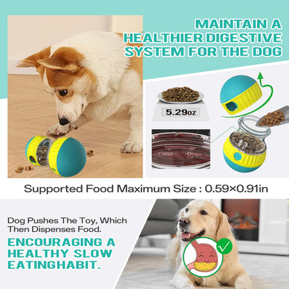 Dog Puzzle Toys, Adjustable Dog Treat Dispensing,Interactive Dog Toys to Keep Them Busy,Food Puzzles Ball for Dogs, Puppy Slow Feeder for Boredom and stimulating Dog Toys IQ Training (Blue)