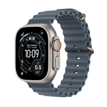 Apple Watch Ultra 3 GPS + Cellular 49mm Natural Titanium Case with Anchor Blue Ocean Band