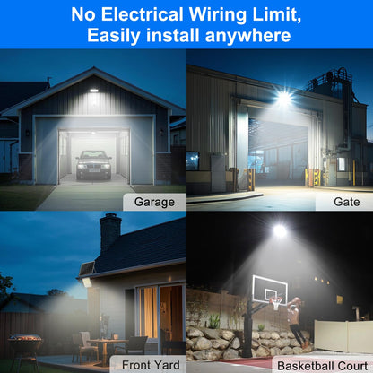 Solar Lights Outdoor Solar Flood Lights - 20000 Lumens LED Flood Lights 20000mah IP65 Waterproof Solar Lights | Outside Security Lighting for Yard Stadium Garden (no Motion Sensor)