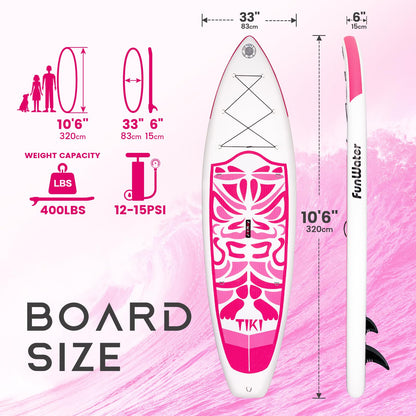 FunWater Stand up Paddle Board Inflatable Paddleboard Ultra-Light Inflatable Paddleboards for All Skill Levels Stand Up Paddle Board Paddleboard with SUP Accessories