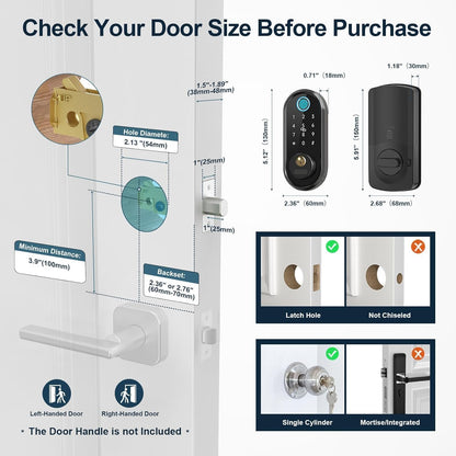Front Door Lock and Handle Set, Firstriver Keyless Entry Door Lock