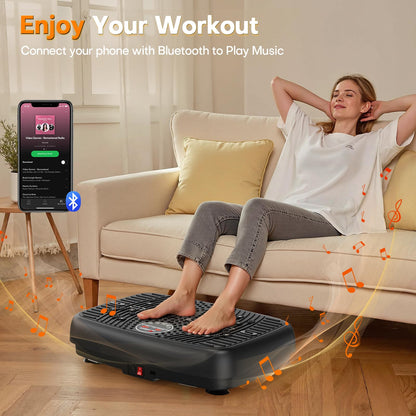 Vibration Plate Exercise Machine, 2026 Upgraded Double Motors Vibration Plate for Lymphatic Drainage, EvoSpark Whole Body Vibration Plates for Weight Loss,450 Lbs Capacity Vibrate Fitness Platform