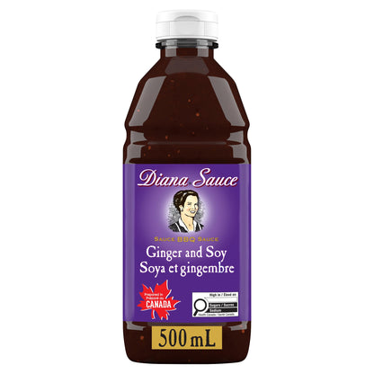 Diana Ginger and Soy BBQ Sauce, 1 Bottle, for Marinating Meats and Easy Grilling, 500 mL