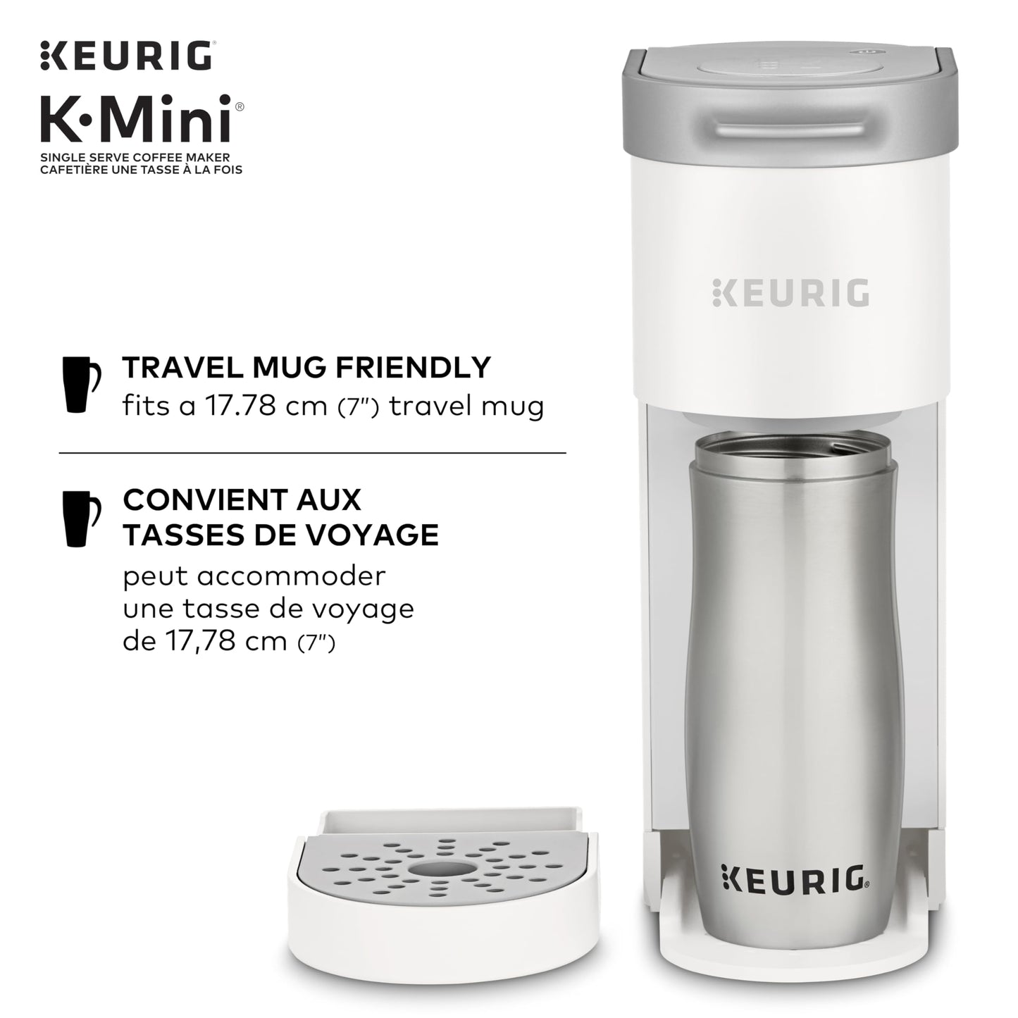 Keurig K-Mini Single Serve K-Cup Pod Coffee Maker, Featuring An Ultra-sleek Design, Warm Stone