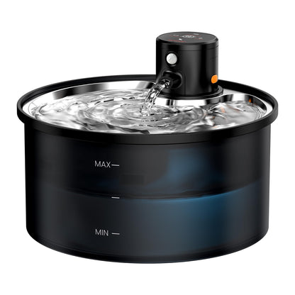 VKIMISS Wireless Cat Water Fountain: 108oz/3.2L Automatic Pet Water Dispenser - Battery Operated, Motion Sensor, Suitable for Multiple Cats and Dogs