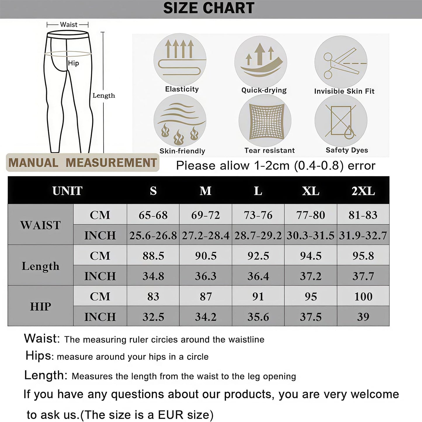 Smatstyle Men’s Compression Pants Athletic Compression Leggings Sports Tights Fit Running Base Layer Workout Basketball Gym (CA/US, Alpha, Large, Regular, Regular, White)